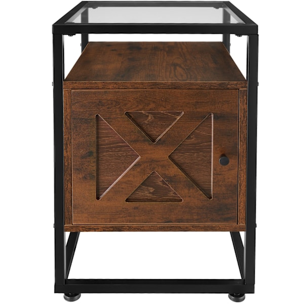 tectake Sängbord Kidderminster 40x43x60,5cm Mörkbrun