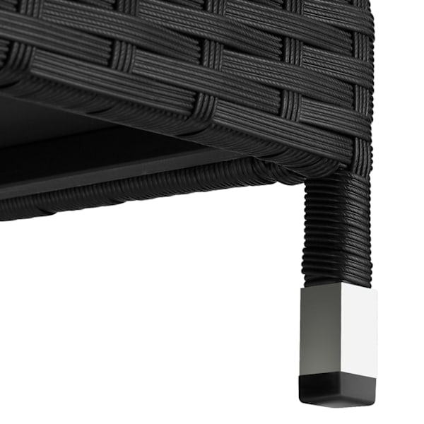 tectake Dynbox Kiruna med lock Svart