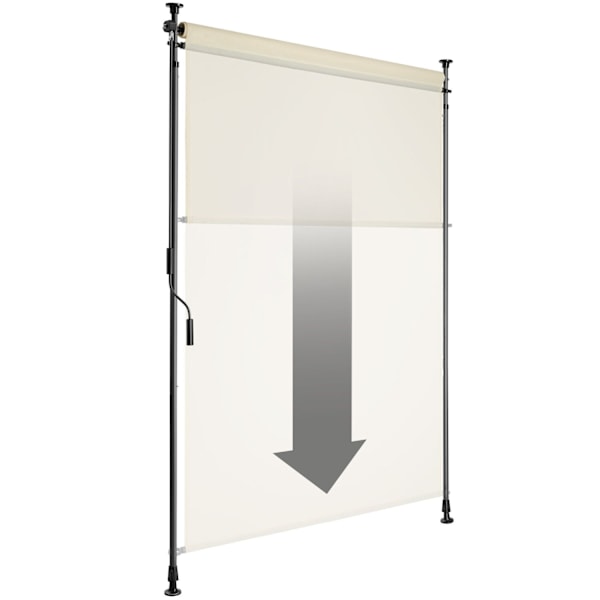 Markis Taija med handvev - 100 x 310 cm, beige Beige