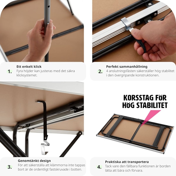 tectake Arbetsbänk 3st Svart
