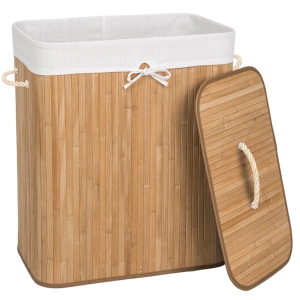 tectake Tvättkorg med tvättsäck - 100 L Beige