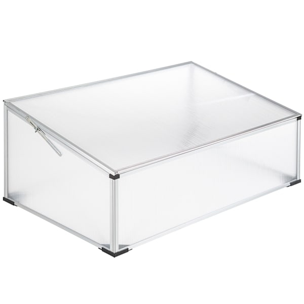 tectake Drivhus i aluminium med låsbart tak - 102 x 61 x 41 / 31 cm Transparent