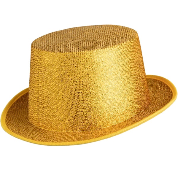 tectake Glitter-cylinderhatt Guld