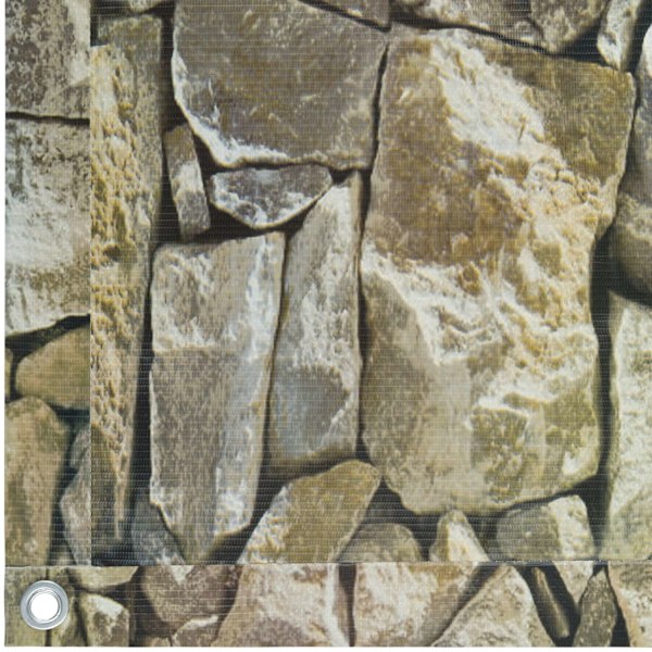 tectake Balkongskydd med metallförstärkta öglor, version 1 -  90 cm Stonegrey