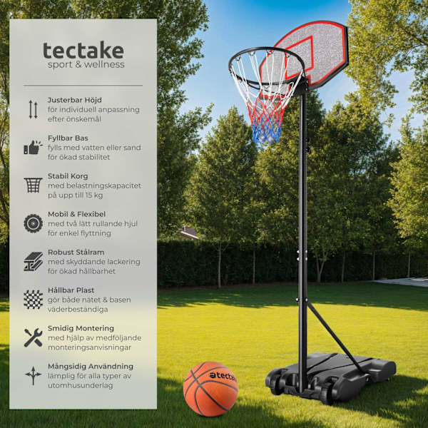 tectake Basketkorg Harlem Svart