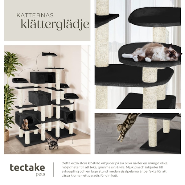 tectake Klösträd Entissar Svart