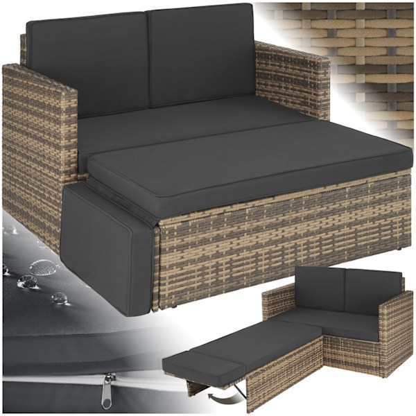 tectake Loungesoffa Korfu Natur
