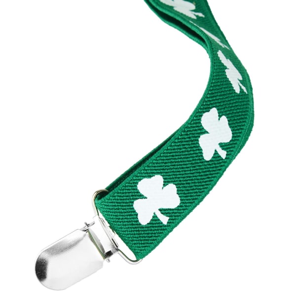 tectake St. Patrick’s Day hängslen med klöver Grön