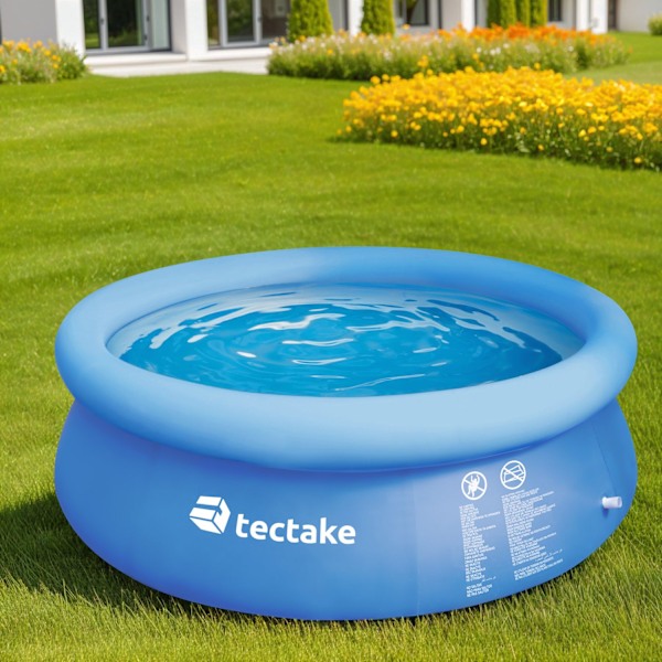 tectake Pool rund med filterpump Ø 300 x 76 cm Blå