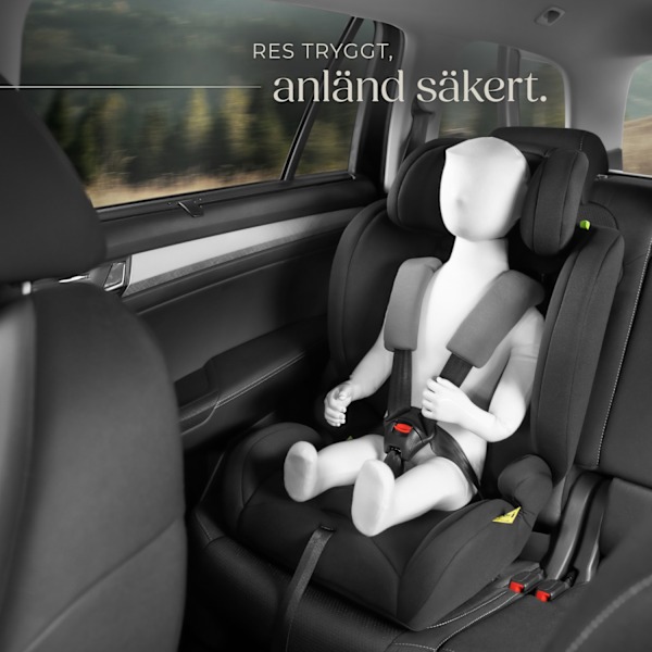 tectake Bilbarnstol Emely, 5-punktsbälte, i-Size godkänd, med ISOFIX Mörkgrå