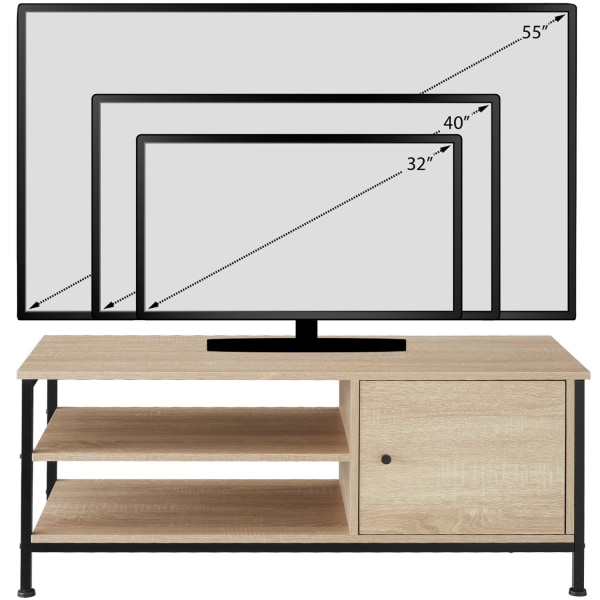 tectake TV-bänk Durban 110x40x45,5cm Ljusbrun