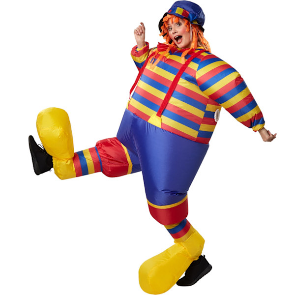 tectake Uppblåsbar dräkt Clown multifärg