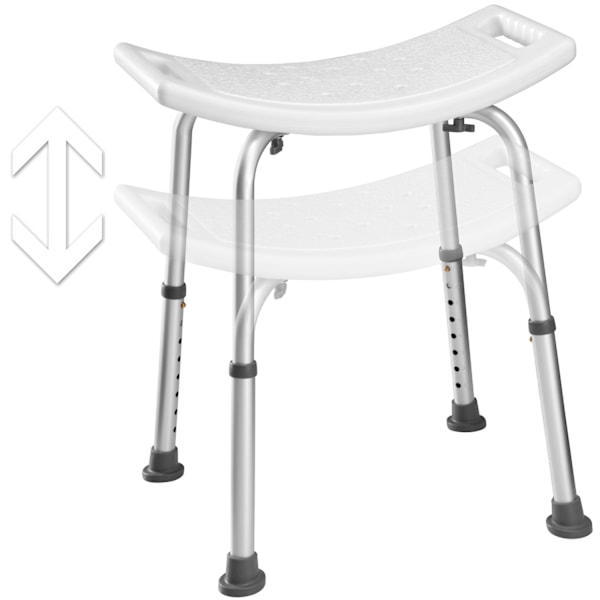 tectake Duschpall böjd Vit