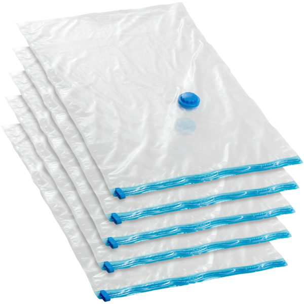 tectake Vakuumpåsar 5 st - M (48 x 68 cm) Transparent