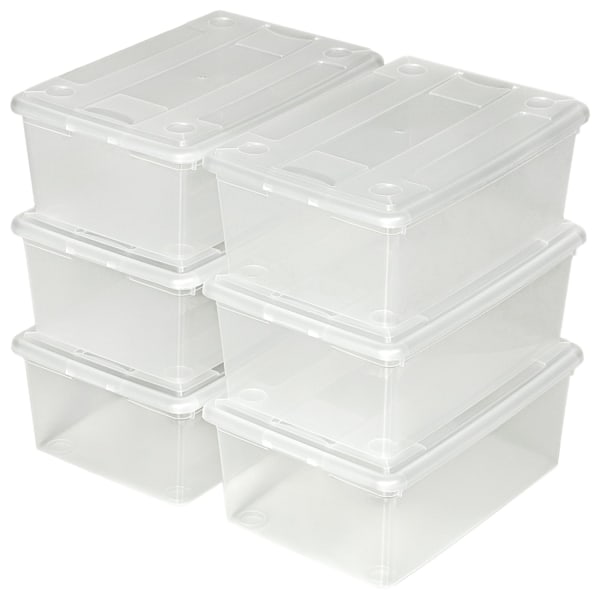 tectake Förvaringslåda 12 pack Transparent