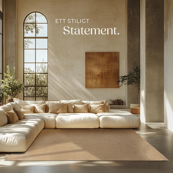 tectake Flätad jutematta Vibe - 200 x 290 cm Brun