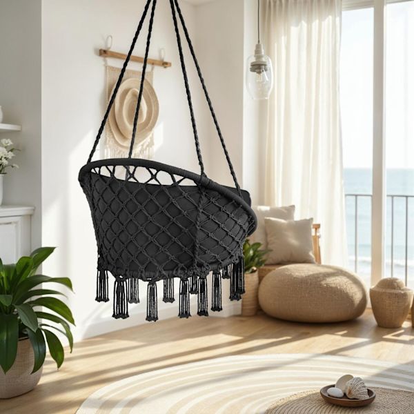 tectake Hängstol Grazia Svart