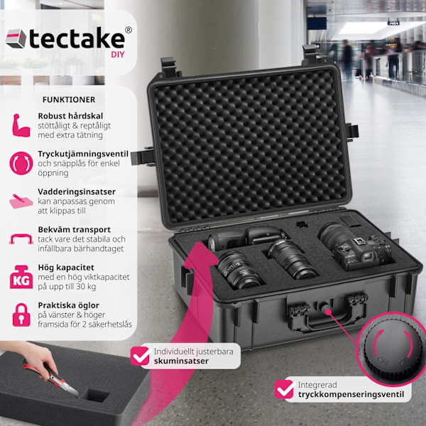 tectake Kameraväska Svart