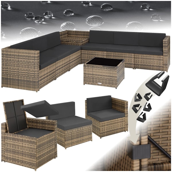 tectake Loungeset Verona i konstrotting Natur