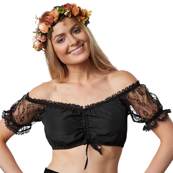 tectake Dirndlblus Maria Black XXL