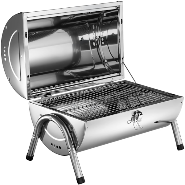 tectake Kolgrill i rostfritt stål Silver