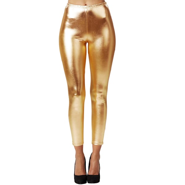 tectake Metallic-leggings guld Gold XL