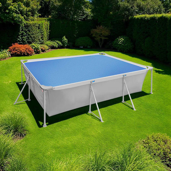 tectake Poolskydd rektangulär - 220 x 450 cm Blå