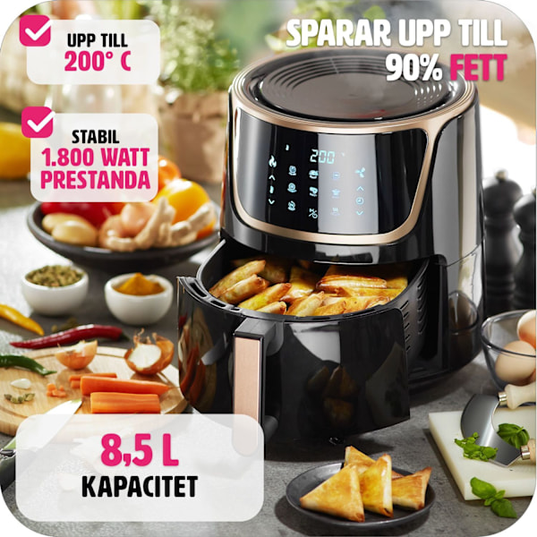 tectake Airfryer Mika 8.5 L Svart