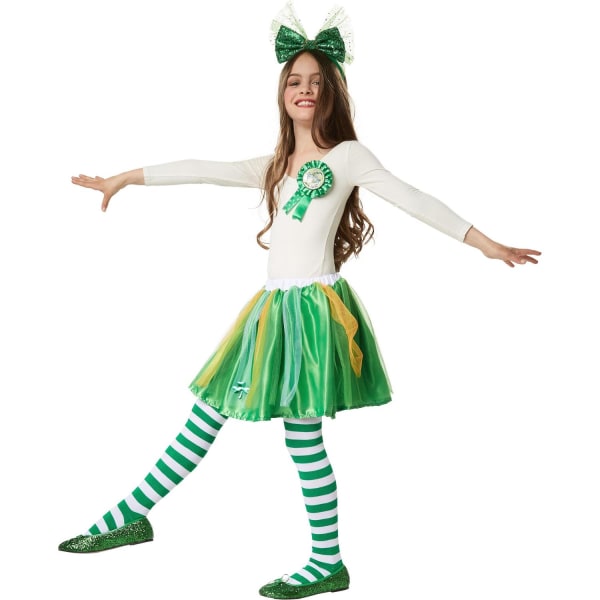 tectake St. Patrick's Day tyllkjol för barn Green 140/152