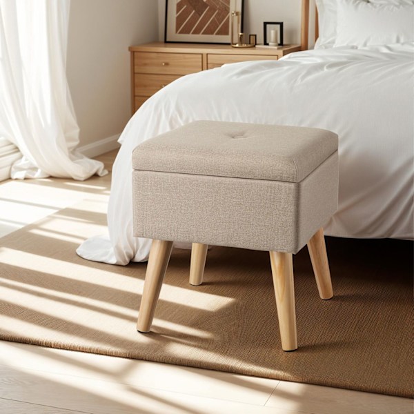 tectake Sittpuff med förvaringsutrymme Elva Sand