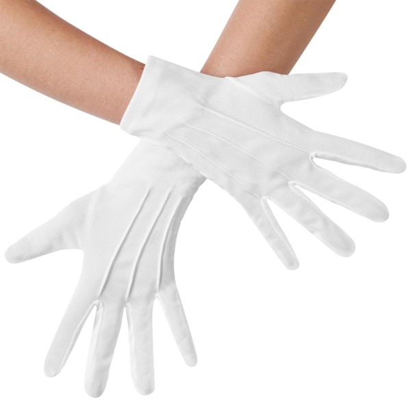 tectake Handskar med veck Vit