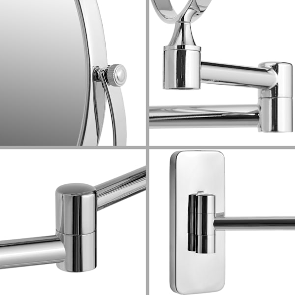 tectake Sminkspegel - 7 x Silver