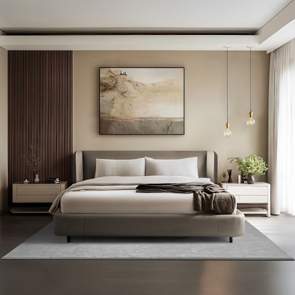 Kortluggig matta Soft Zone - grå, 160 x 230 cm grå