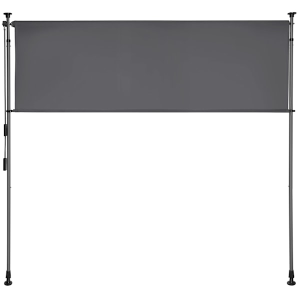 Markis Taija med handvev - 150 x 310 cm, svart Svart
