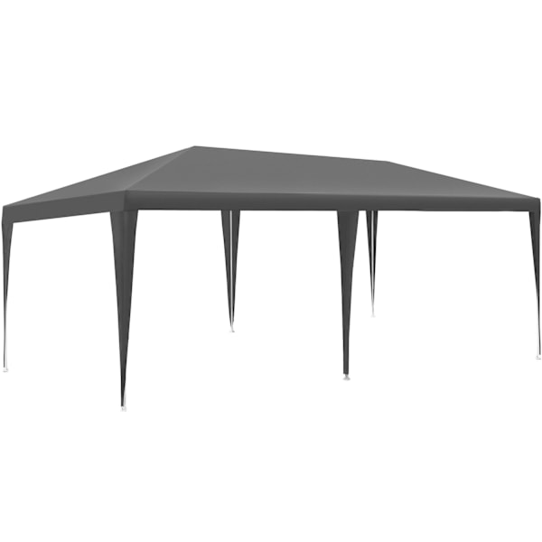 Paviljong Novara med 5 sidodelar 6x3m vattentät - grå grå