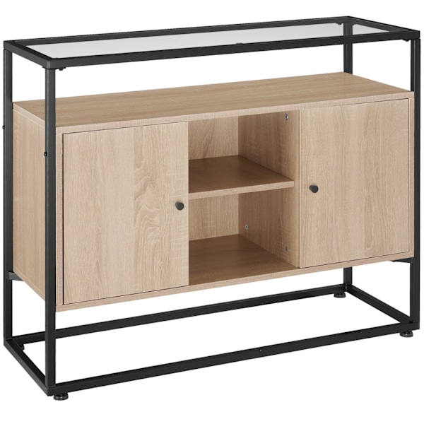 tectake Skänk Oldham 100x38x80,5cm Ljusbrun