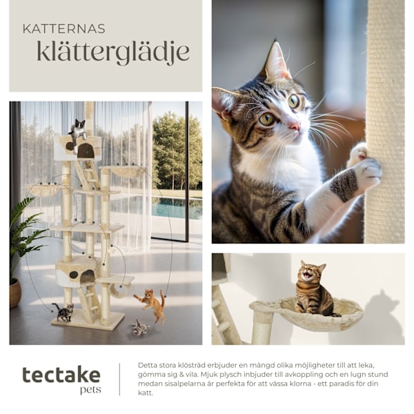 tectake Klösträd katt, klösmöbel Hansi Vit