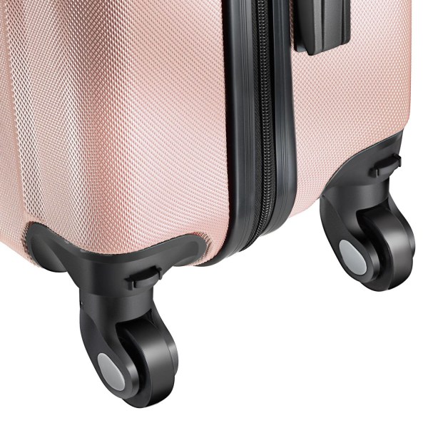 tectake Resväskor 4 set Pucci, bagage av ABS-hårdplast RoseGold