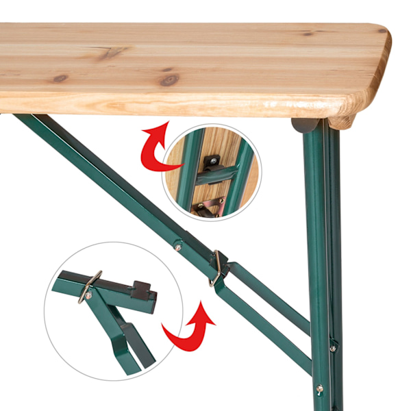 tectake Ståbord Quattro 241 x 241 x 103 cm Brun