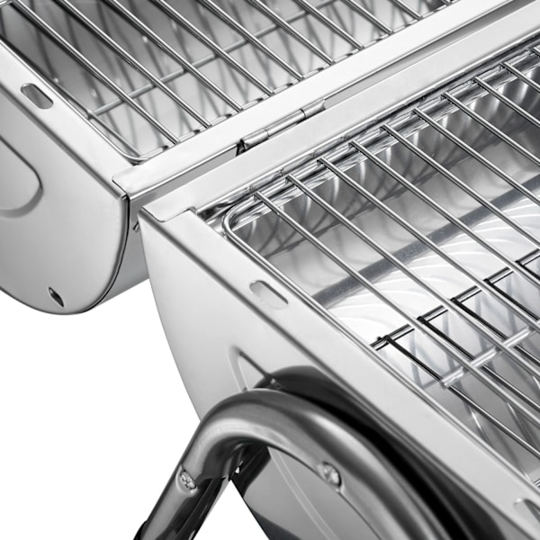 tectake Kolgrill i rostfritt stål Silver
