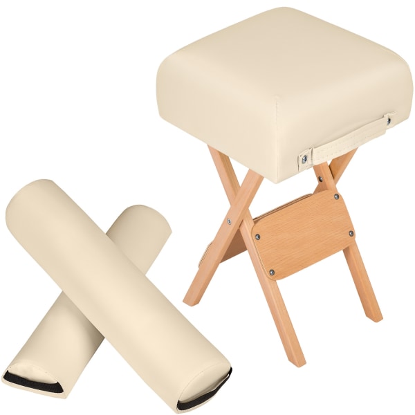 tectake Pall + 2 massagerullar Beige