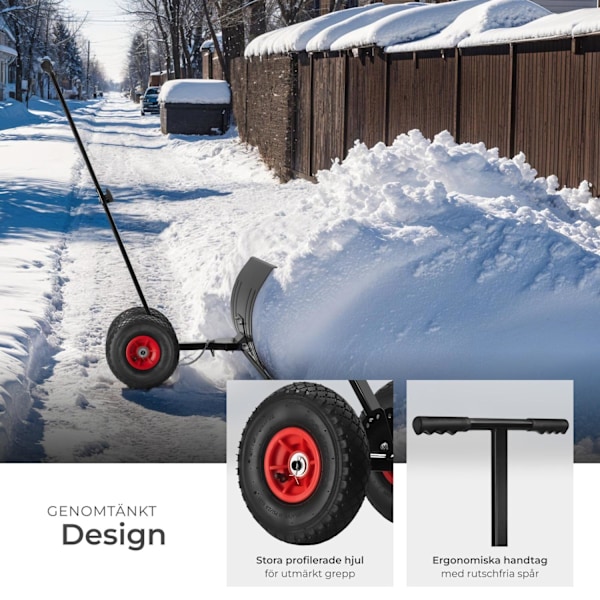 tectake Snöskyffel Muttler med mönstrade luftdäck Silver