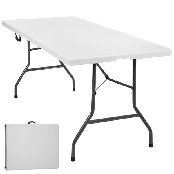 tectake Camping fällbord 183x76x74cm Vit