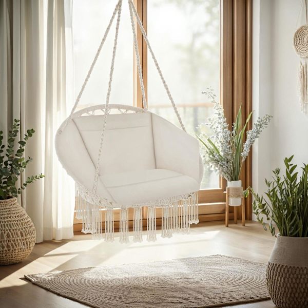 tectake Hängstol Grazia Beige
