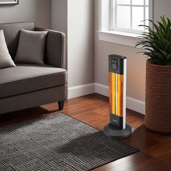 tectake Infravärmare Solaris Terra 1500W med timerfunktion Svart