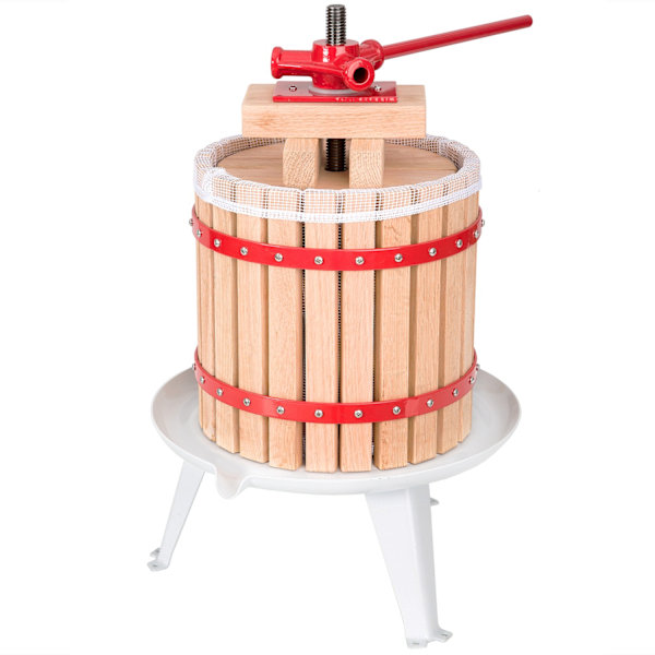 tectake Mekanisk fruktpress juicepress - 12 L Röd