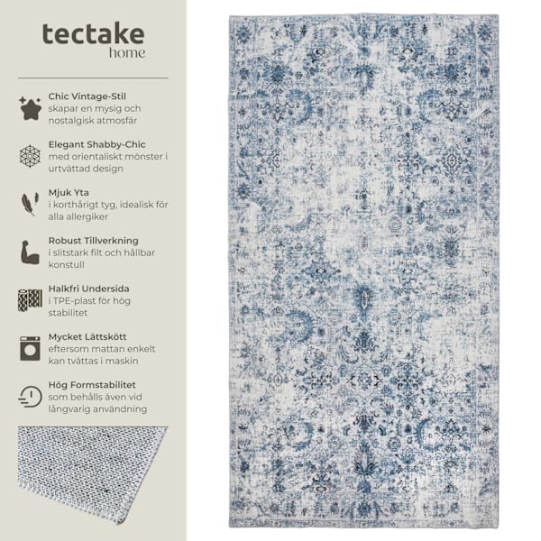 tectake Matta Amara, kort lugg - 80 x 150 cm Blå