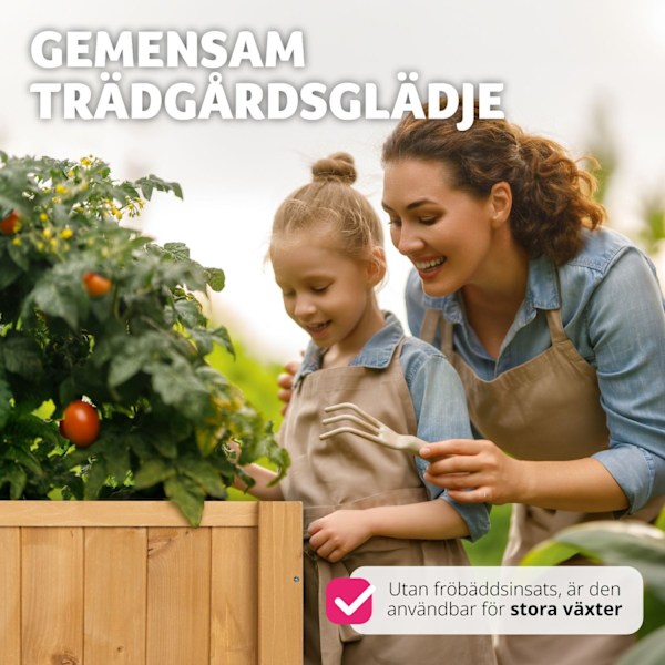 tectake Planteringslåda med överdel Brun