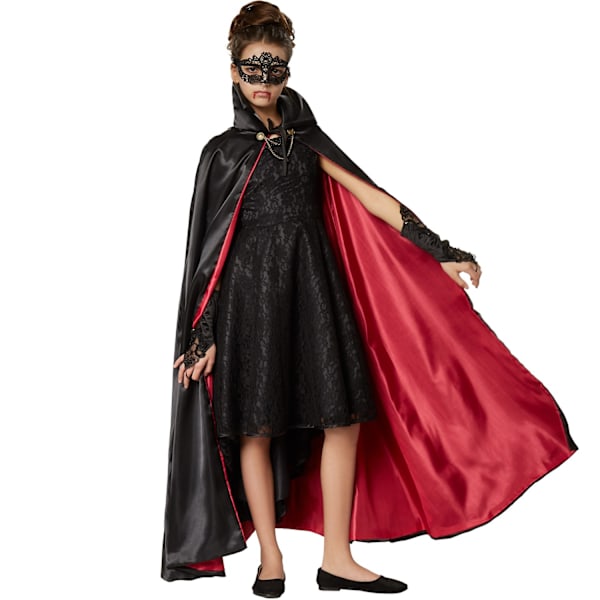 tectake Maskeraddräkt för barn Elegant vampyrcape - 116 cm Röd