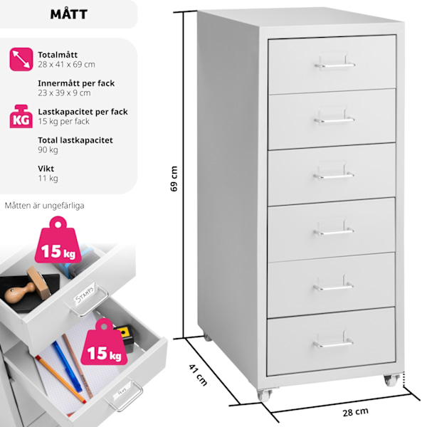tectake Lådhurts på hjul Ljusgrå